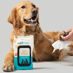 Wipemate Gentle Hypoallergenic Pet Grooming Wipes 400 Ct Unscented